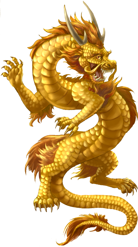 Lung Dragon Chinese Summer Silk PNG