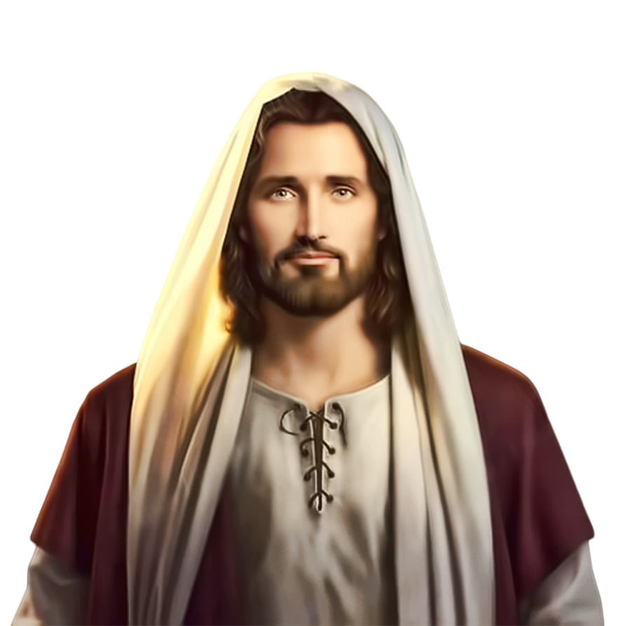 Christ Jesus Transversal Straddle Beard PNG