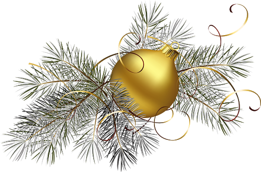 Christmas Holidays Gold Bauble Yuletide PNG