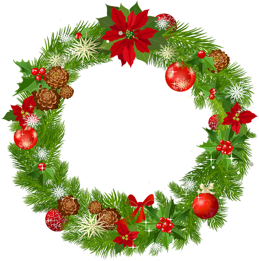 Christmas Holidays Wreath Watercolor High PNG