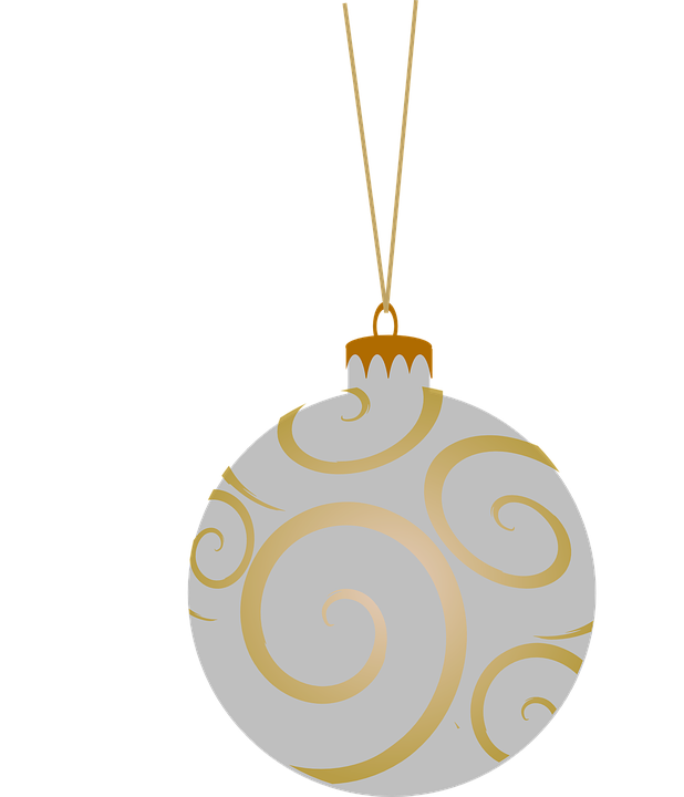 Holidays Gold Bauble Birthday Christmas PNG