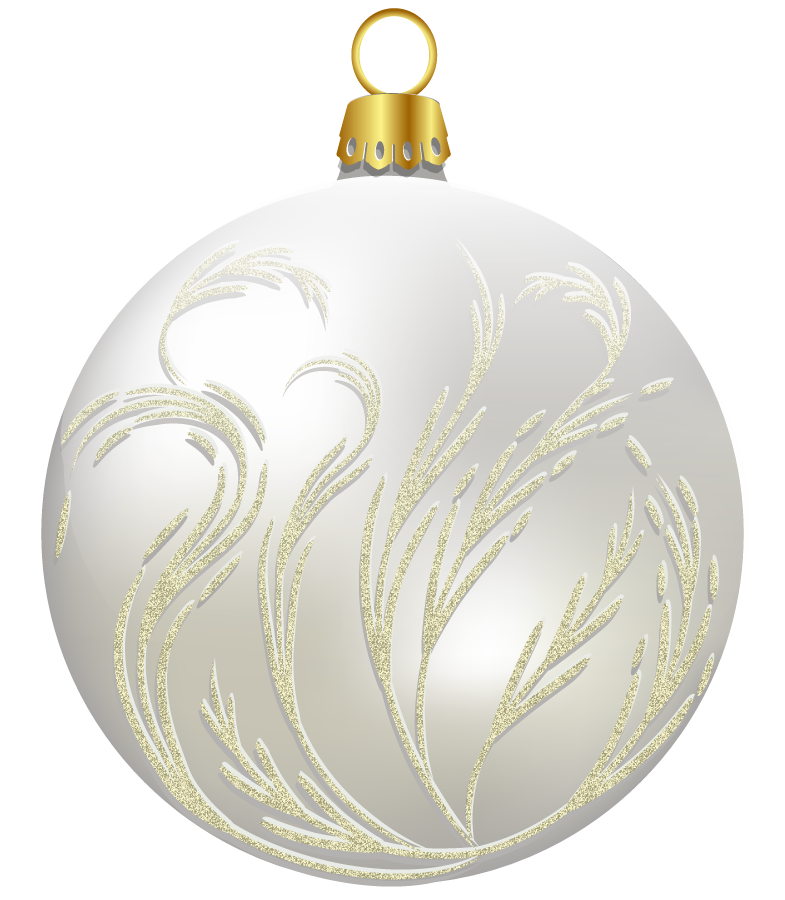 White Christmas Ornaments Holidays Birthday PNG