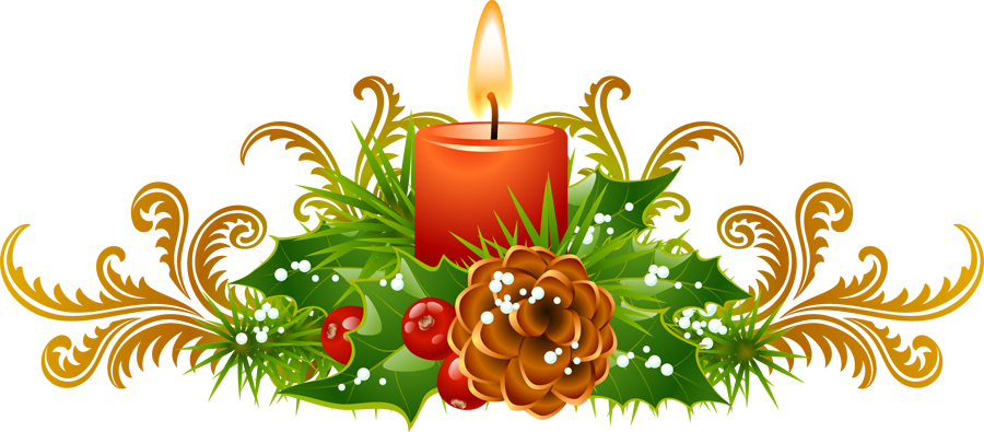 Holidays Celebrations Christmas Candle Gold PNG