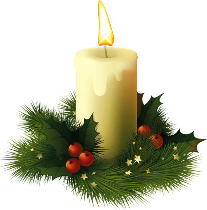 Candle Gold High Holidays Christmas PNG
