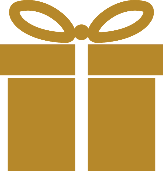 Holidays Christmas Boxing Gift Gold PNG