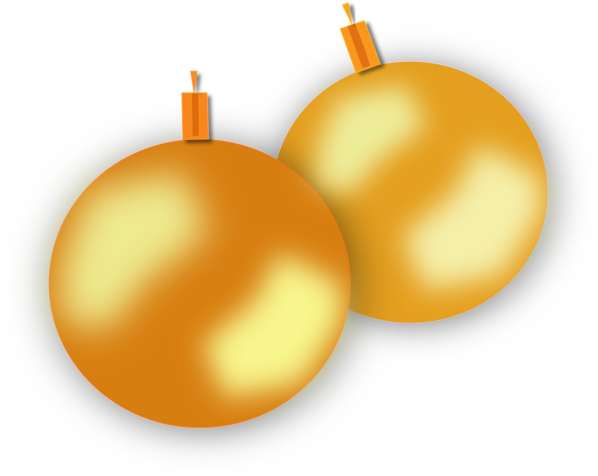 Christmas Gold Natal Holidays Ornaments PNG