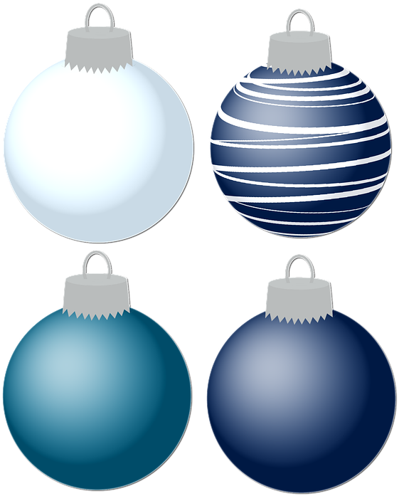Christmas Season Blue Bauble Holidays PNG