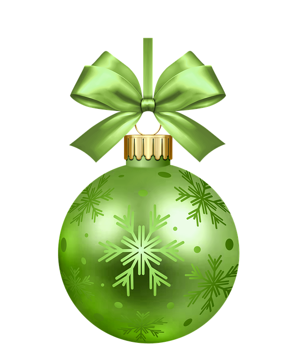 Christmas Bauble Green Holidays Birthday PNG