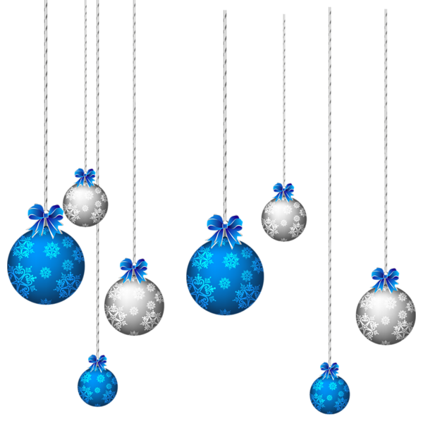 Bauble Bells Yuletide Blue Holidays PNG