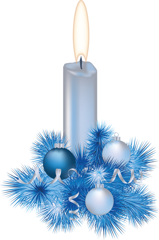 Blue Candle Christmas Holidays High PNG