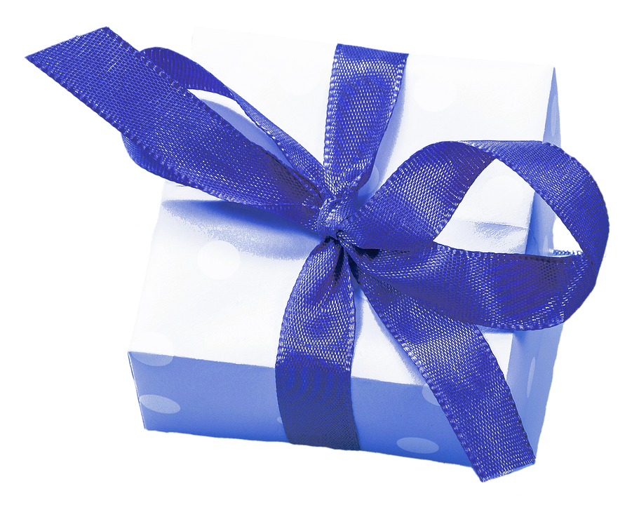 Blue Christmas Gift Holidays Valentine PNG