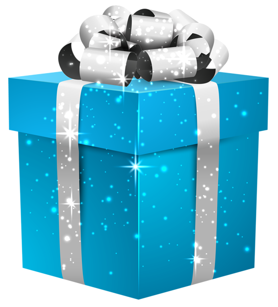 Gift Blue Holidays Christmas PNG