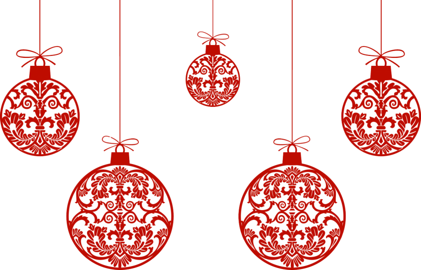 Christmas Red Noel Bauble Holidays PNG