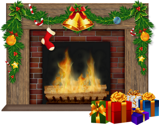 Bells Curtain Holidays Thanksgiving Fireplace PNG