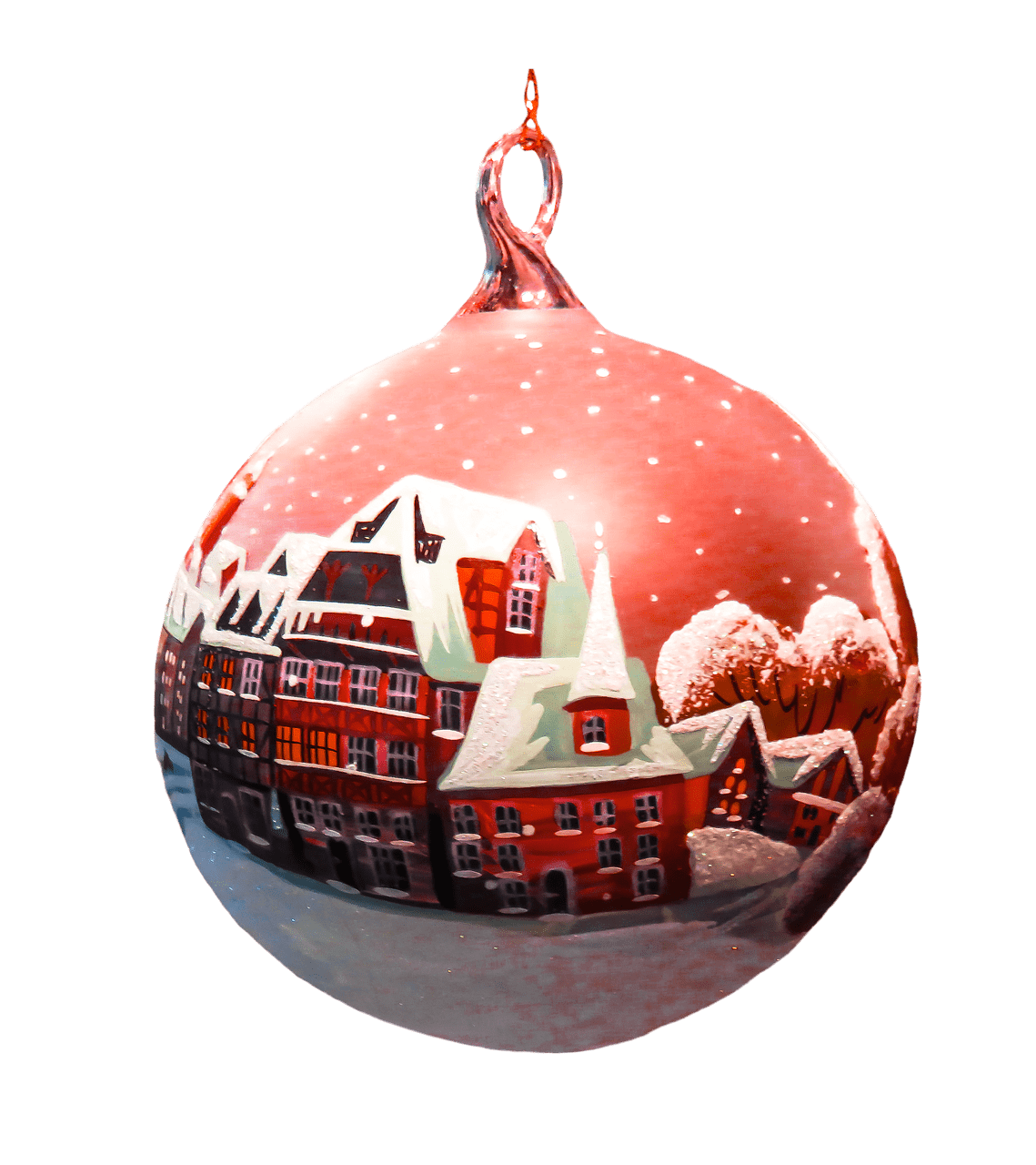 Christmas Bauble Red Yuletide Holidays PNG