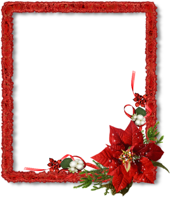 Red Christmas Frame Snack Holidays PNG
