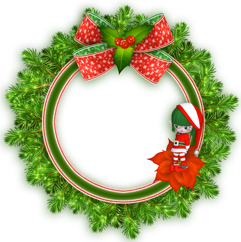 Thanksgiving Holidays Natal Round Frame PNG