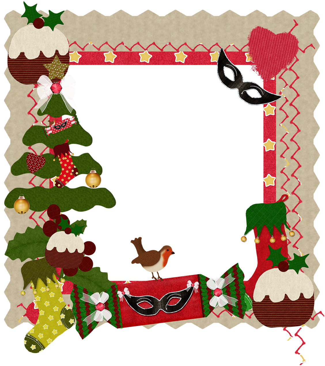 Santa Frame Christmas Holidays PNG