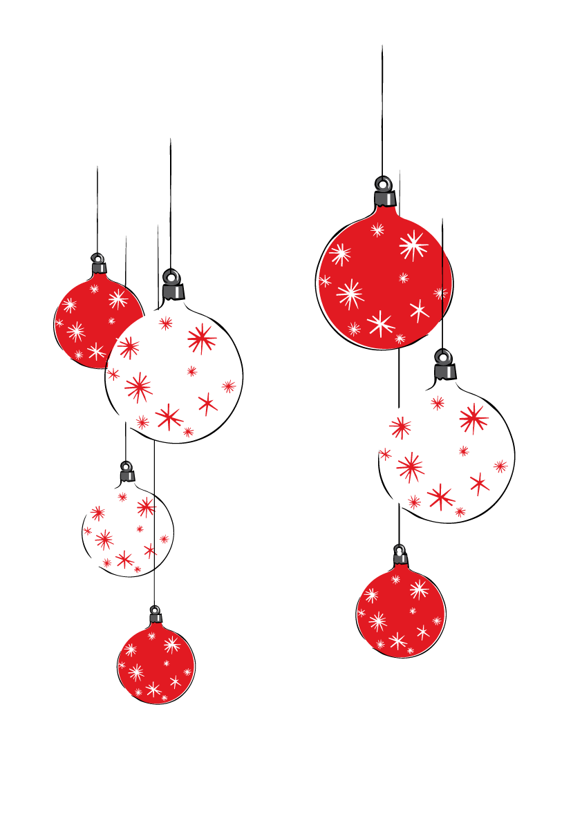 Banner Holidays Baubles Native PNG