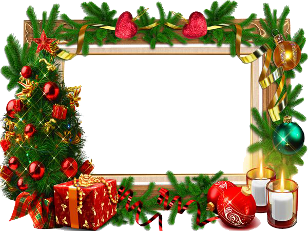 Frame Gifts Lights Christmas Sweets PNG