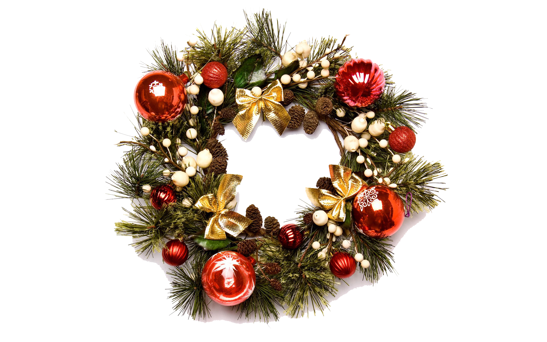 Greetings Christmas Wreath Noel PNG