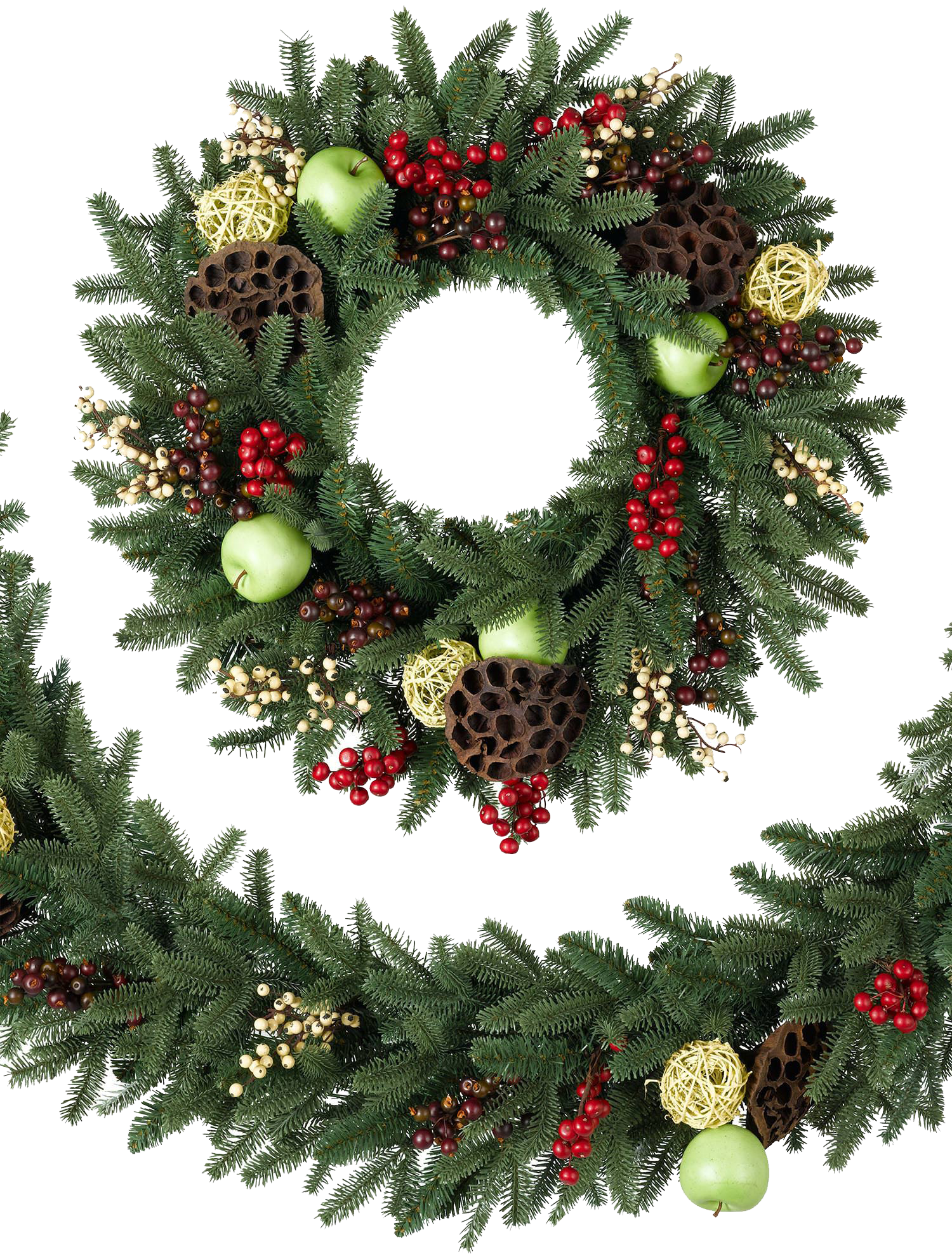 Christmas Yule Wreath Background Holiday PNG