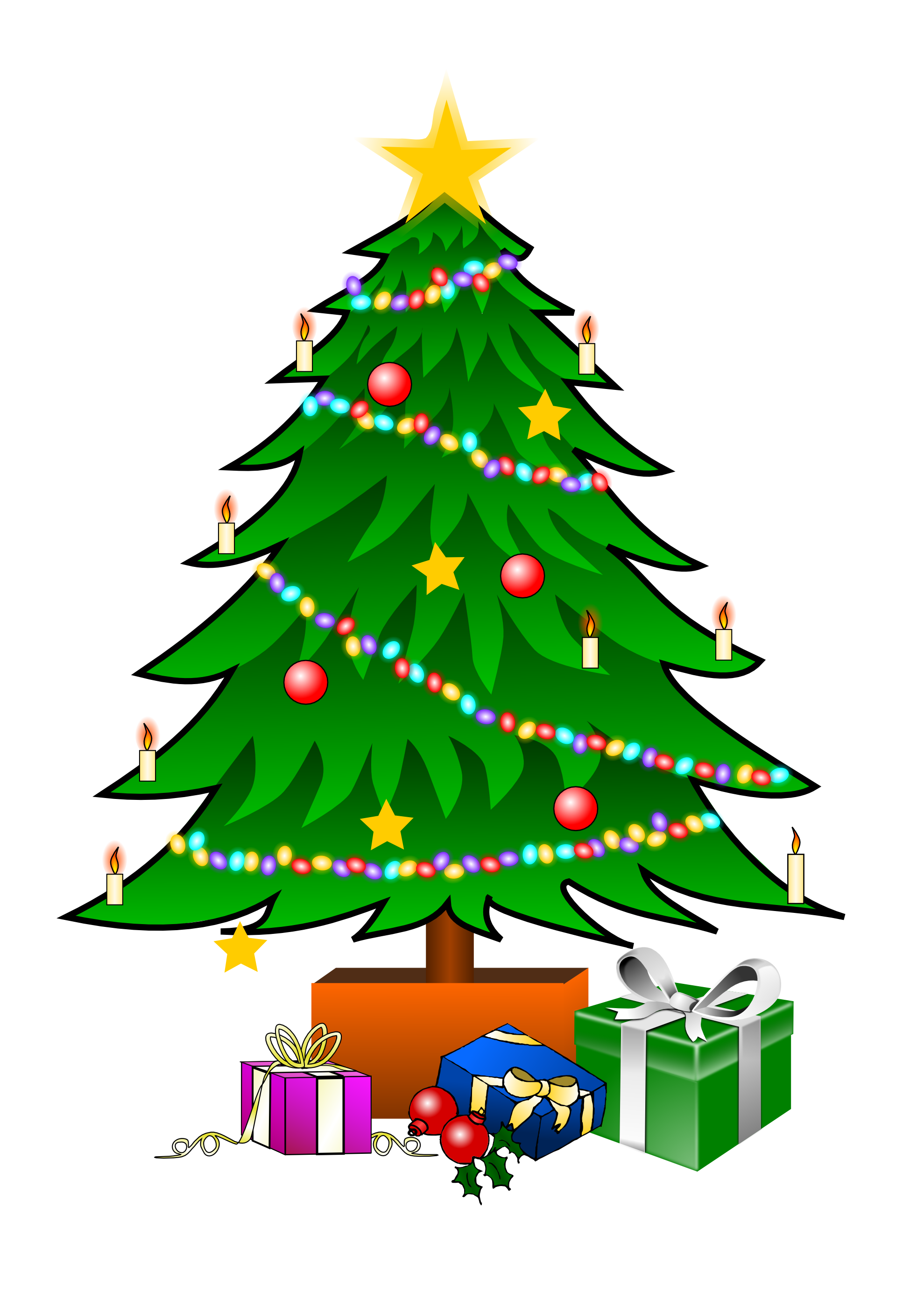 Border Tree Holiday Christmas PNG