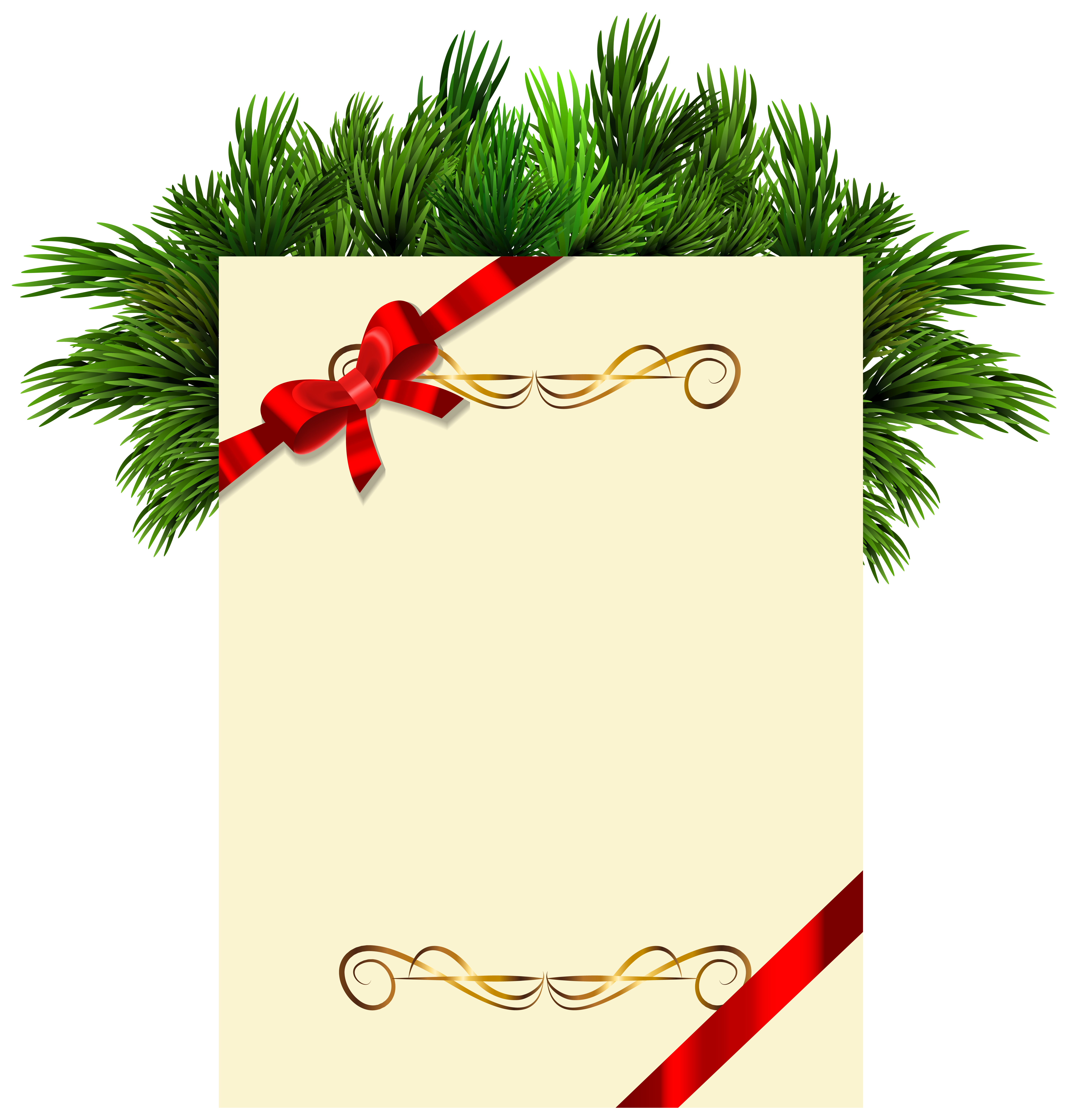 Blank Wish Santa Fir Pine PNG