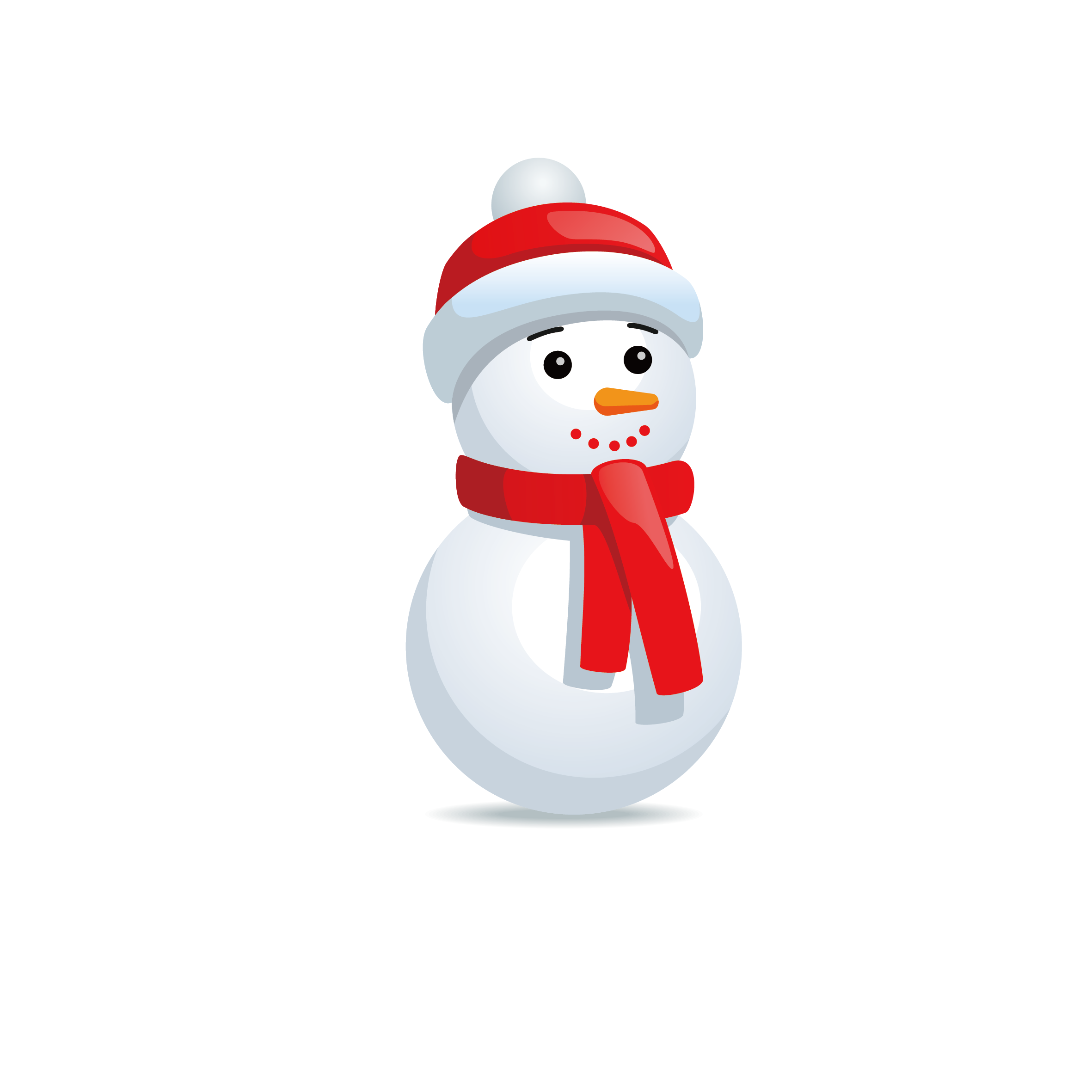 Snowman Drawing Design Vector Icon PNG