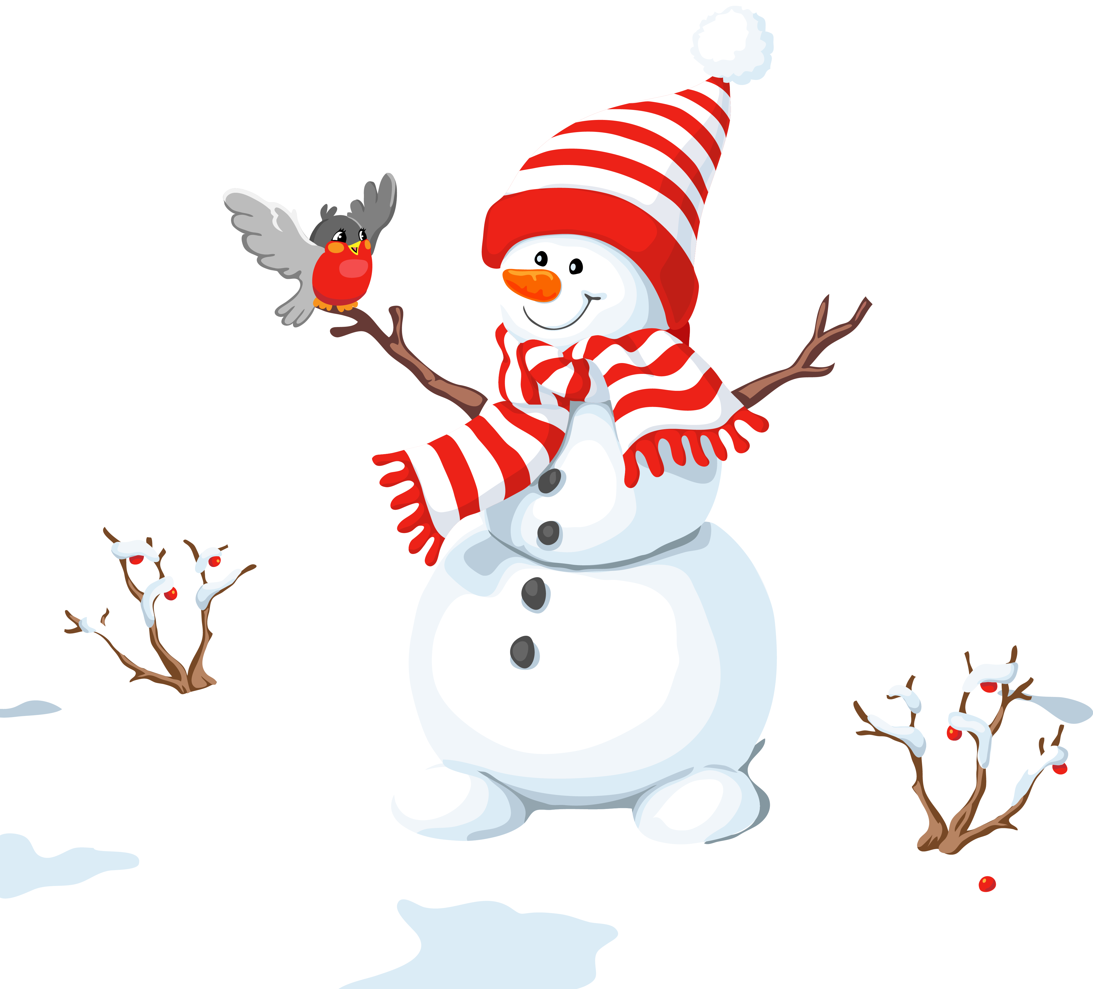 Illustration Christmas Snow Snowman PNG