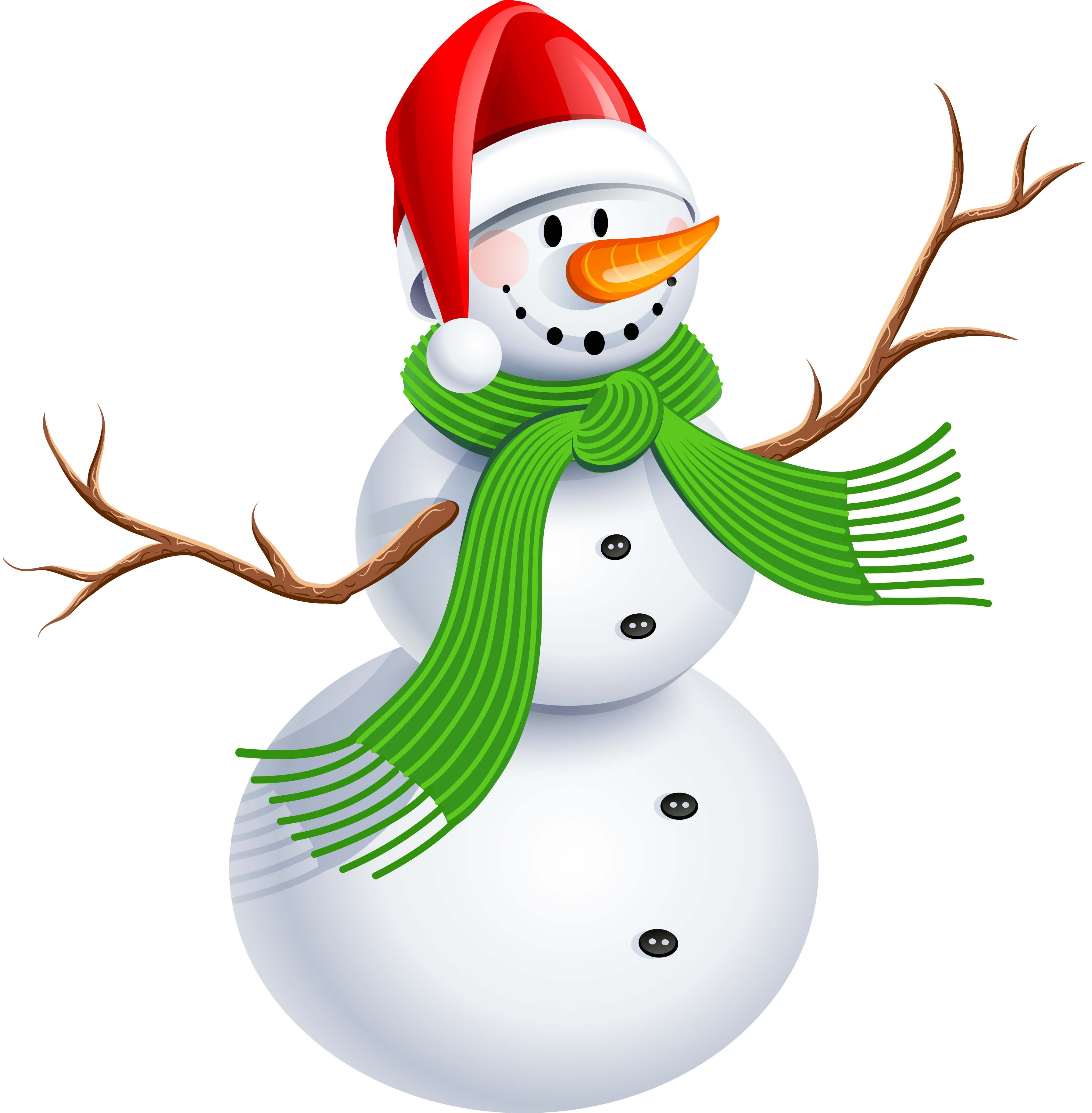 Snowman Green Decoration With Ornament PNG