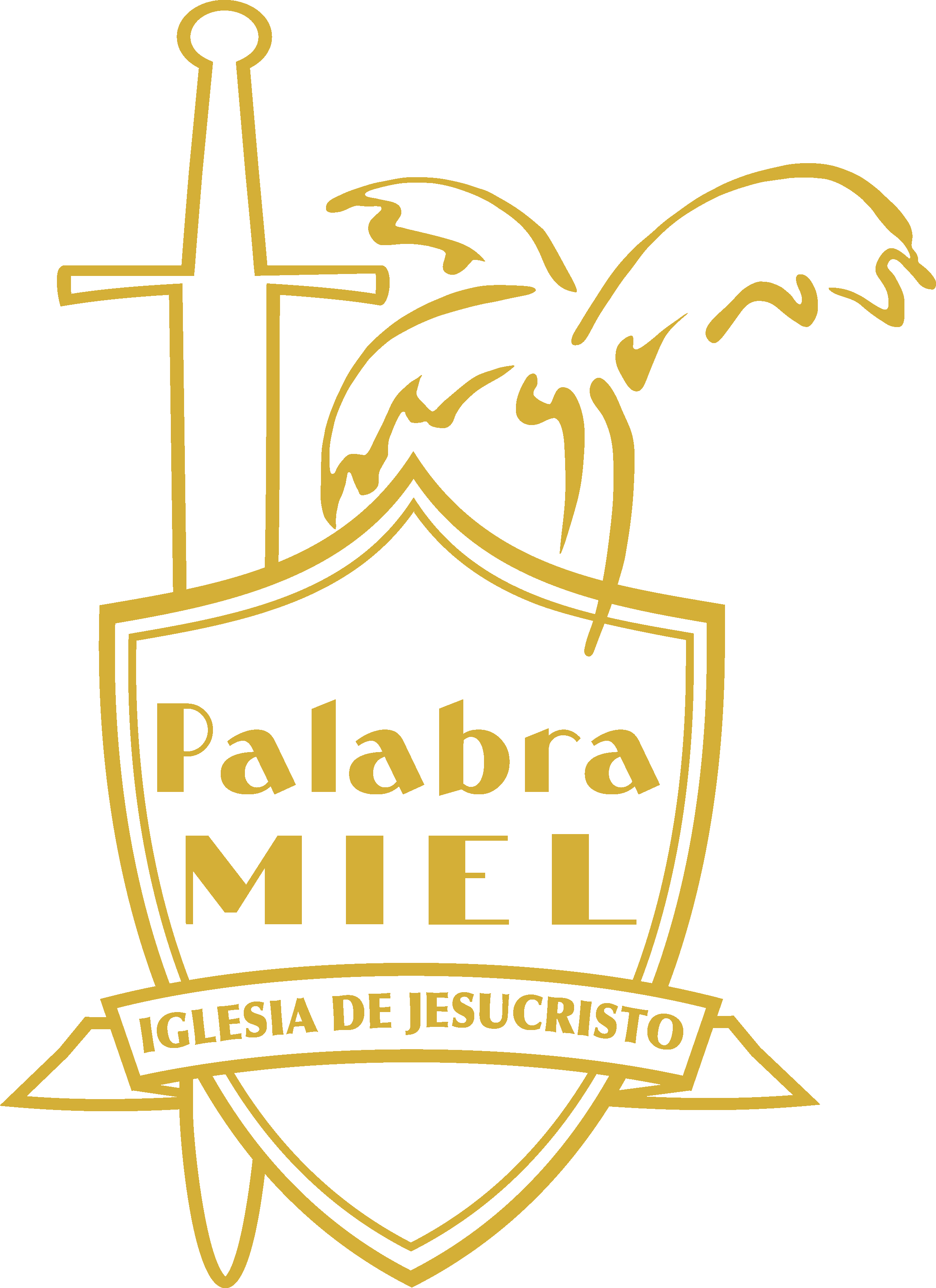 Miel Palabra Line Yellow Jesucristo PNG