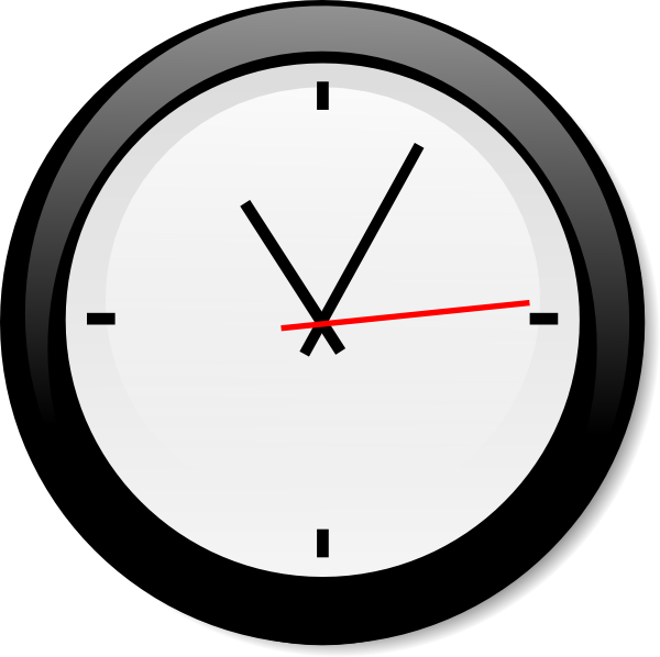 High Clock Black Vector Objects PNG
