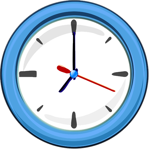 Table High-Quality Clock Time Shape PNG