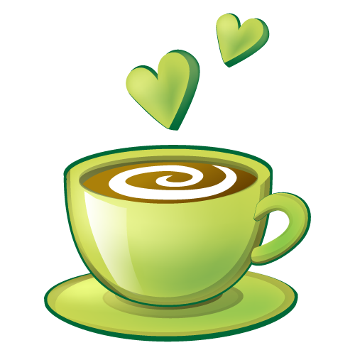 Brew Coffeepot Love Cappuccino Green PNG