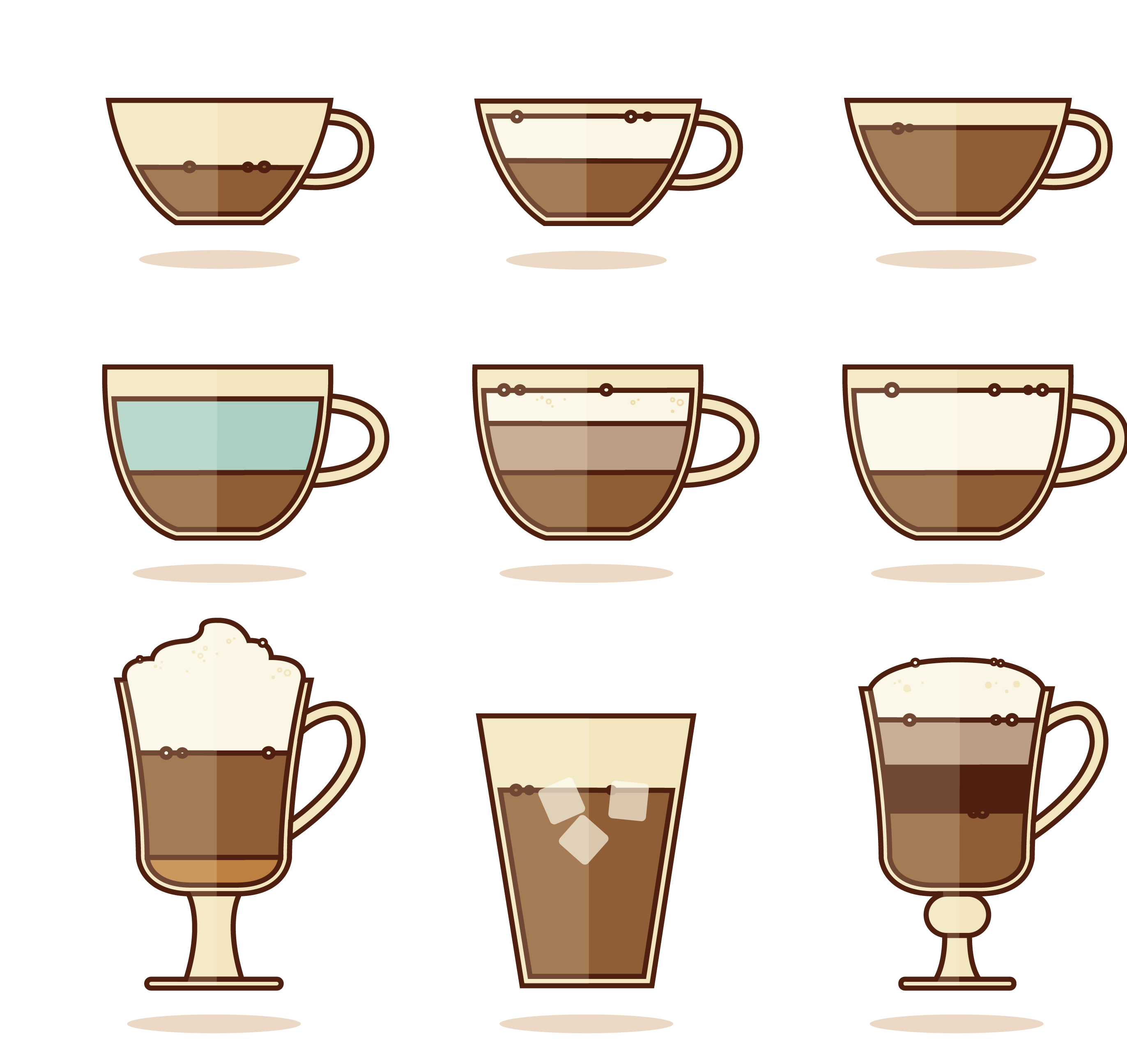 Drink Coffee Mugs Espresso Iced PNG