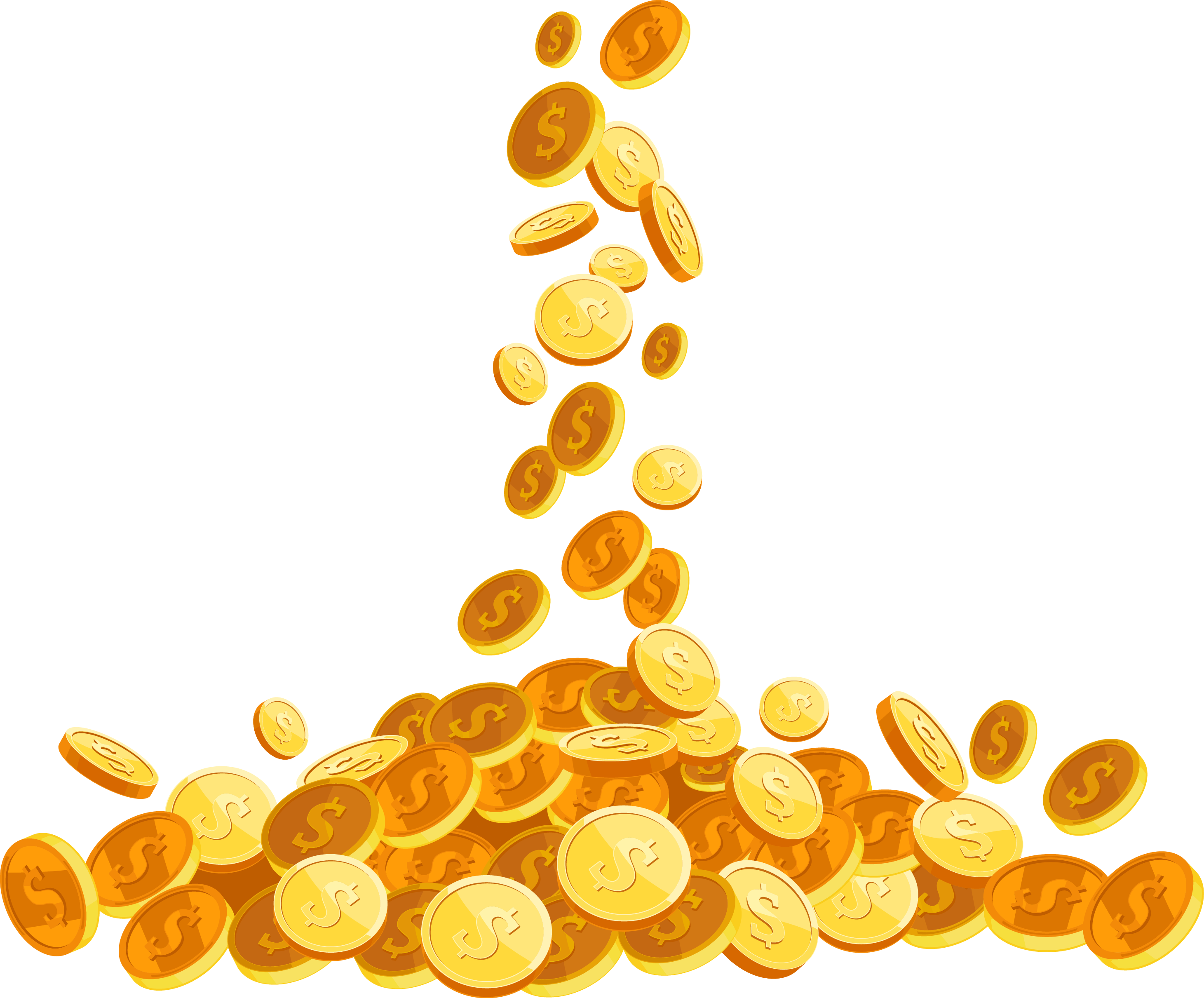 Painted Yellow Drop Nickel Orange PNG