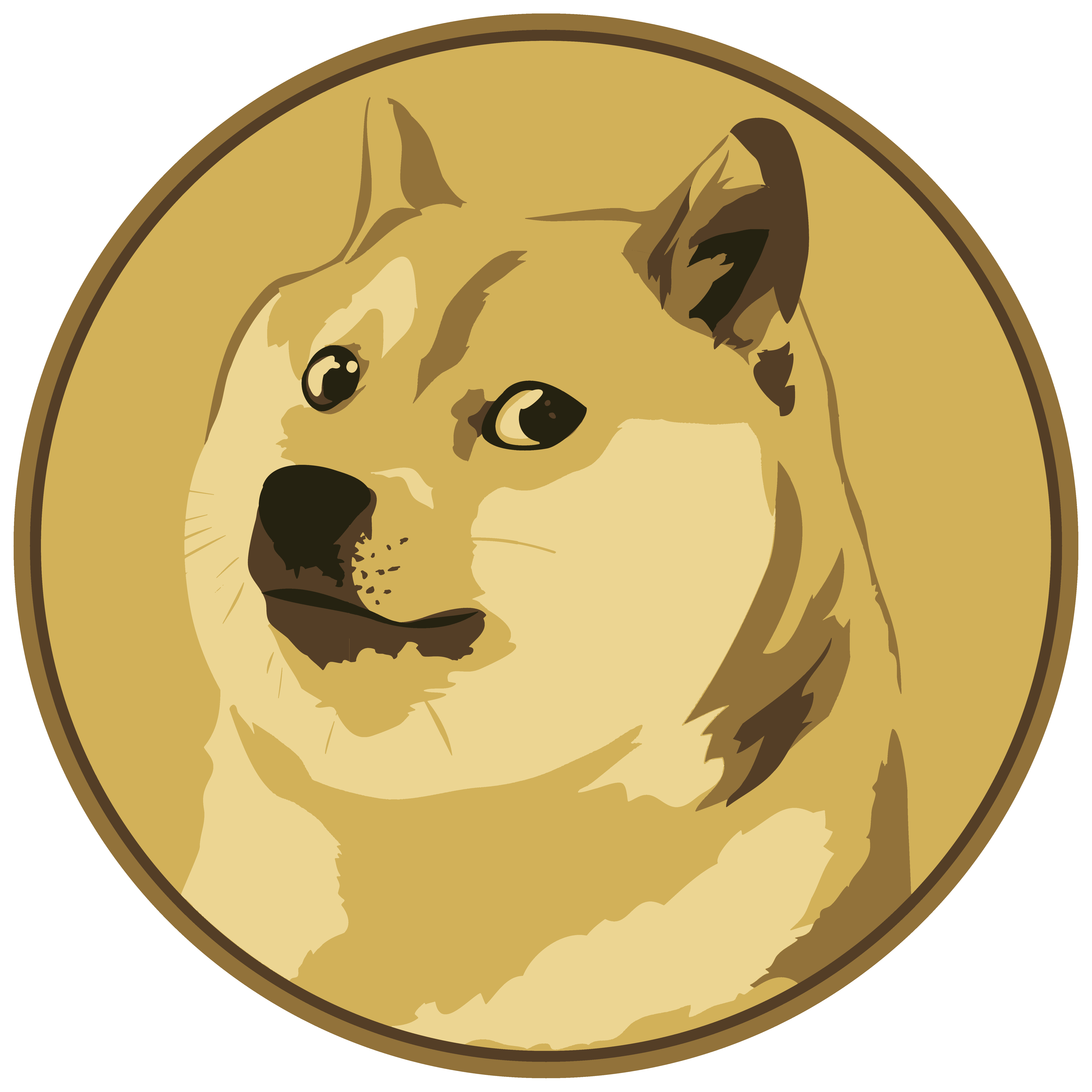 Doge Money Currency Digital Cryptocurrency PNG