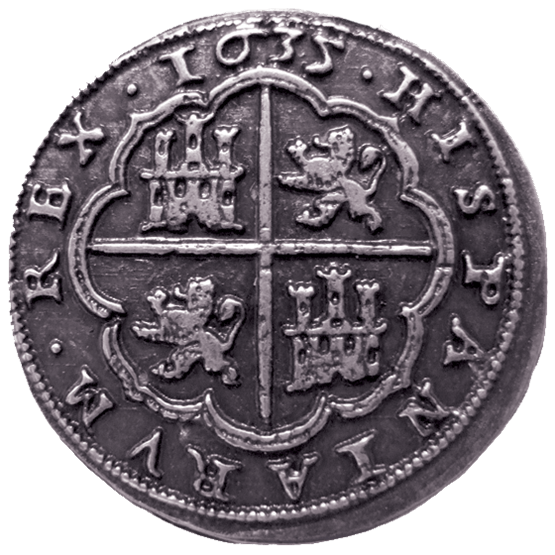 Silver Doubloon Real Spanish Spain PNG