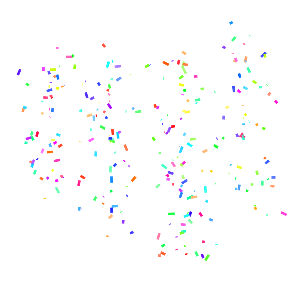 Confetti Raindrops Joy Greetings Fireballs PNG