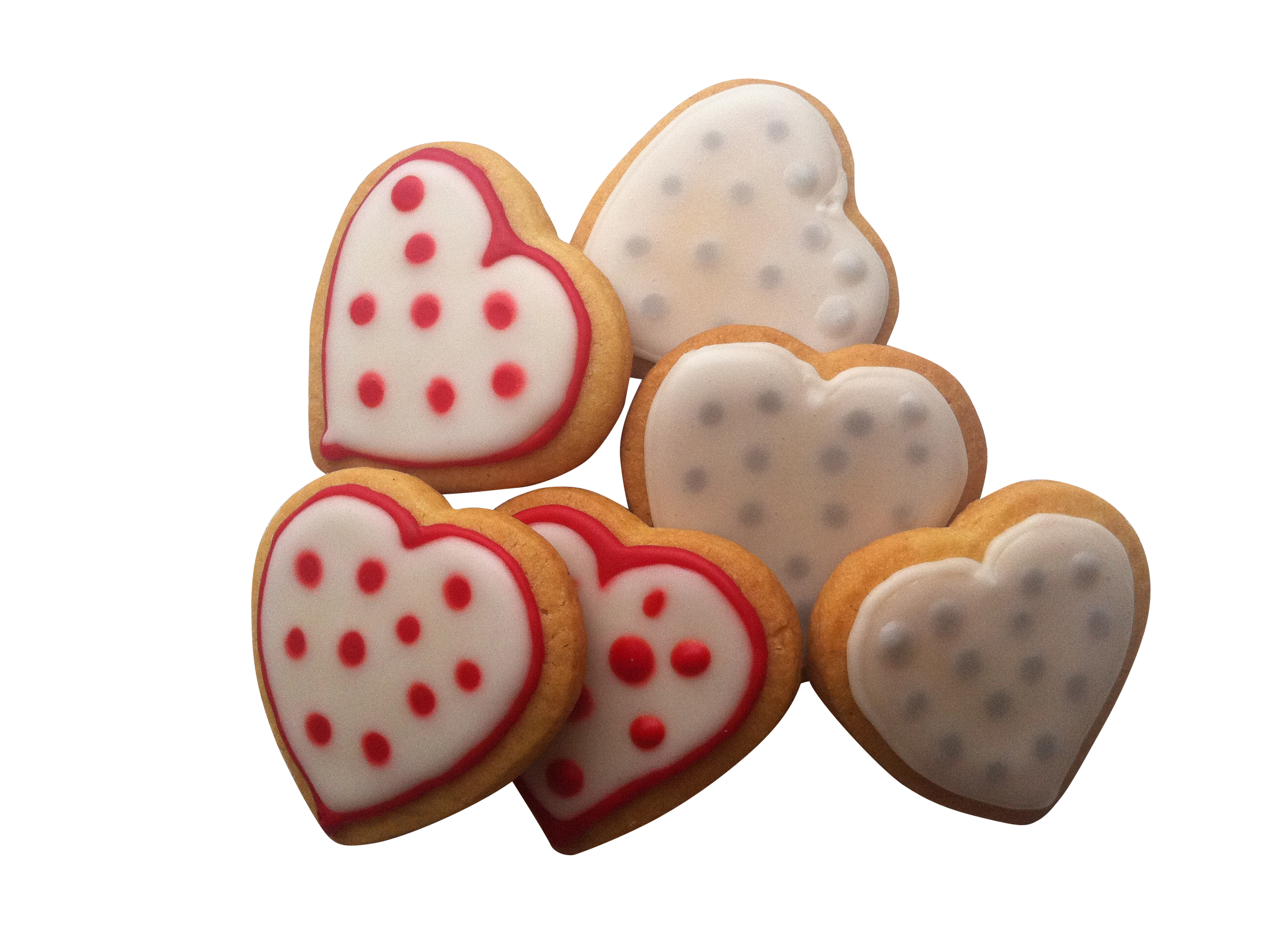 Quality High Cookie Heart Icing PNG