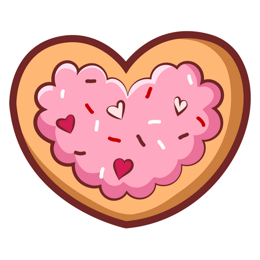 Sandwiches Pretzels Heart Vector Valentines PNG