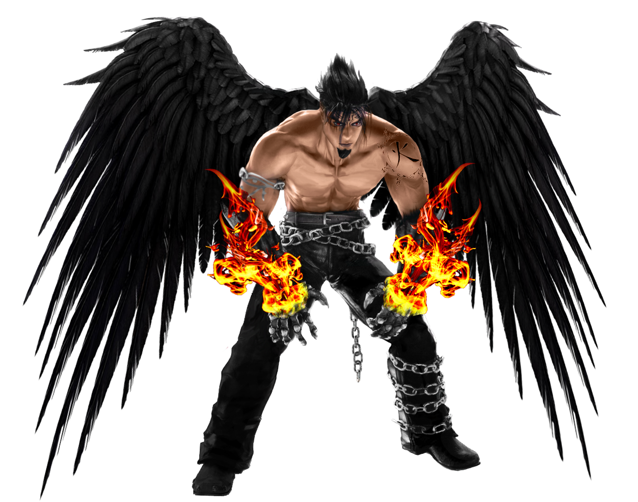 Gaming Fantasy Dark Gamer Angel PNG