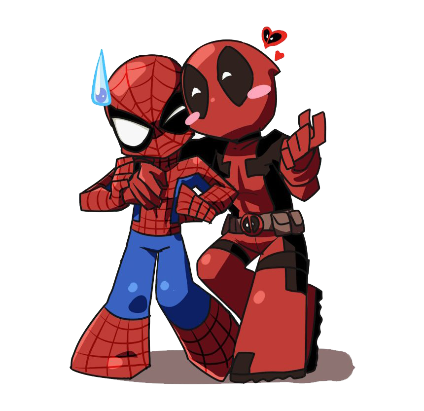 Deadpool Cartoon Spiderman PNG