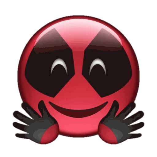Sticker Emoticon Deadpool Smile Mouth PNG