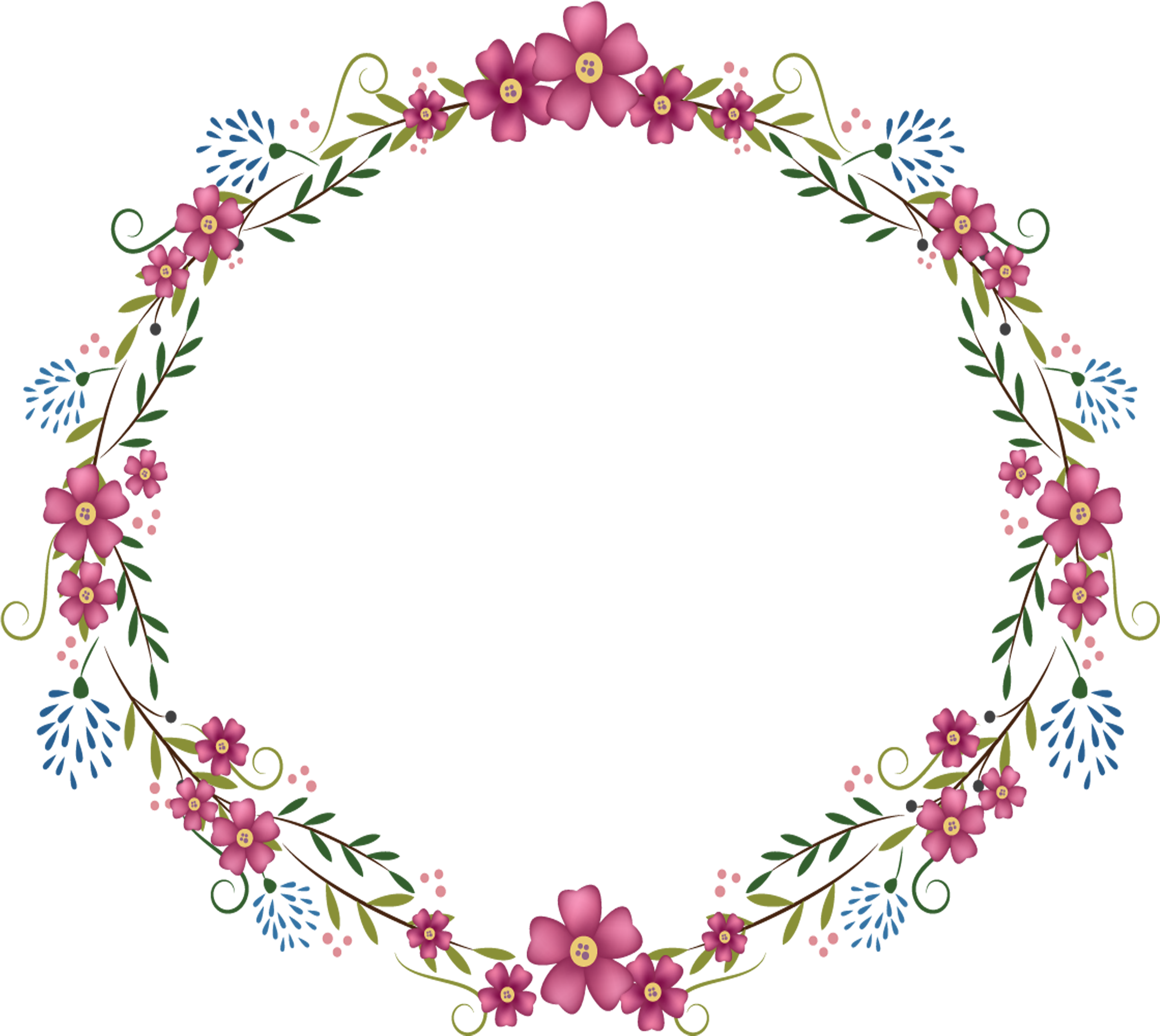 Border Boundary Floral Miscellaneous Limes PNG