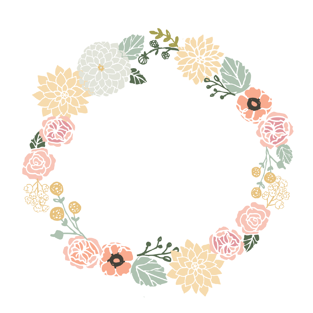 Miscellaneous Circle Blooming Frame Floral PNG
