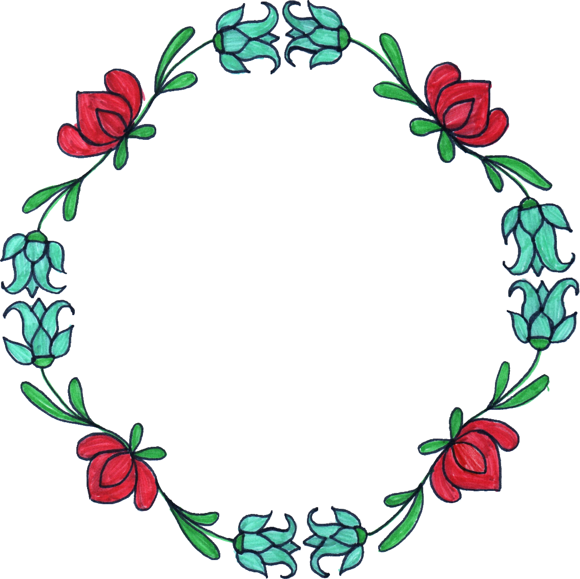 Floral Frame Border Drawing Edges PNG