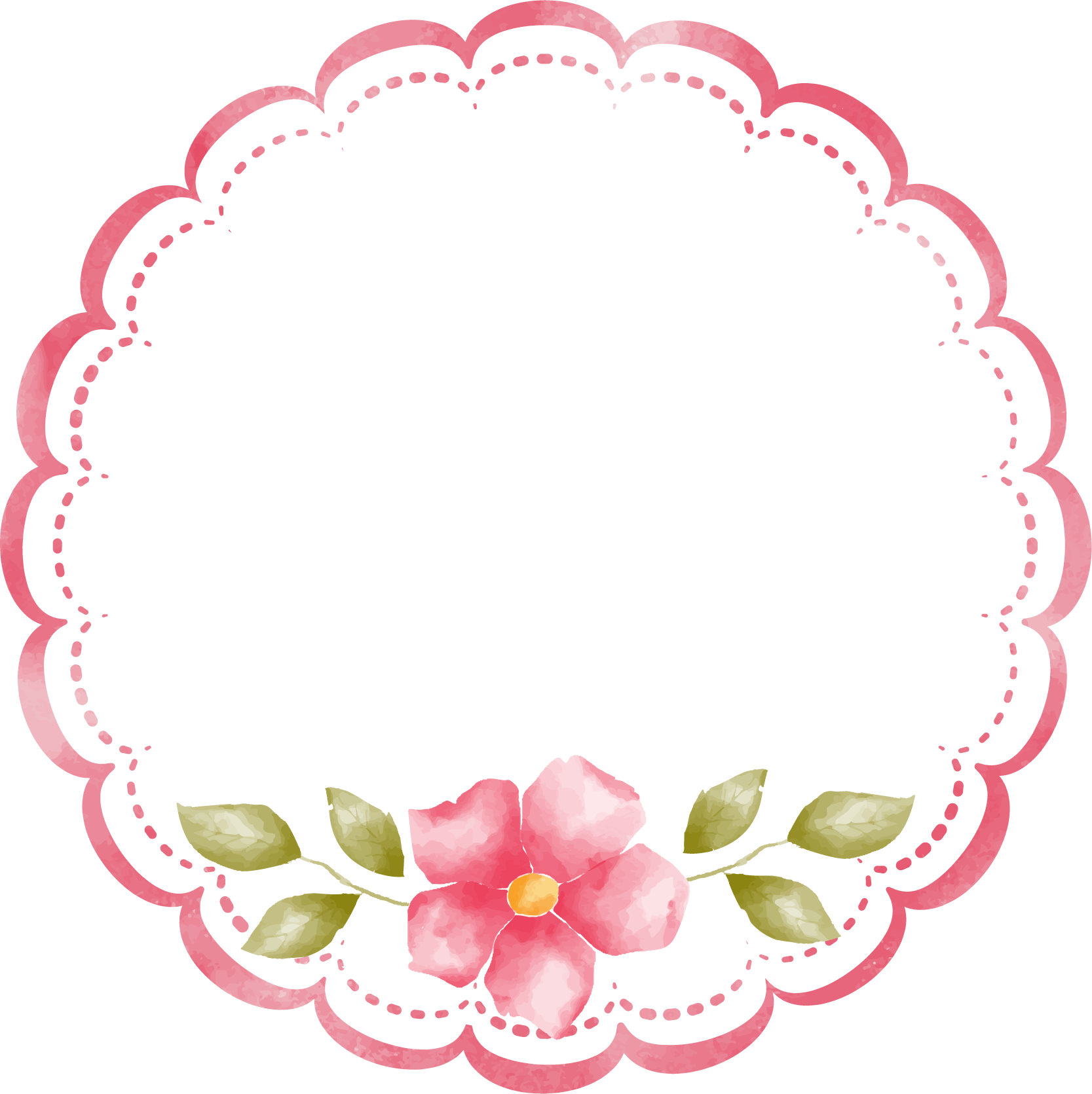 Circle Bound Molding Pink Miscellaneous PNG