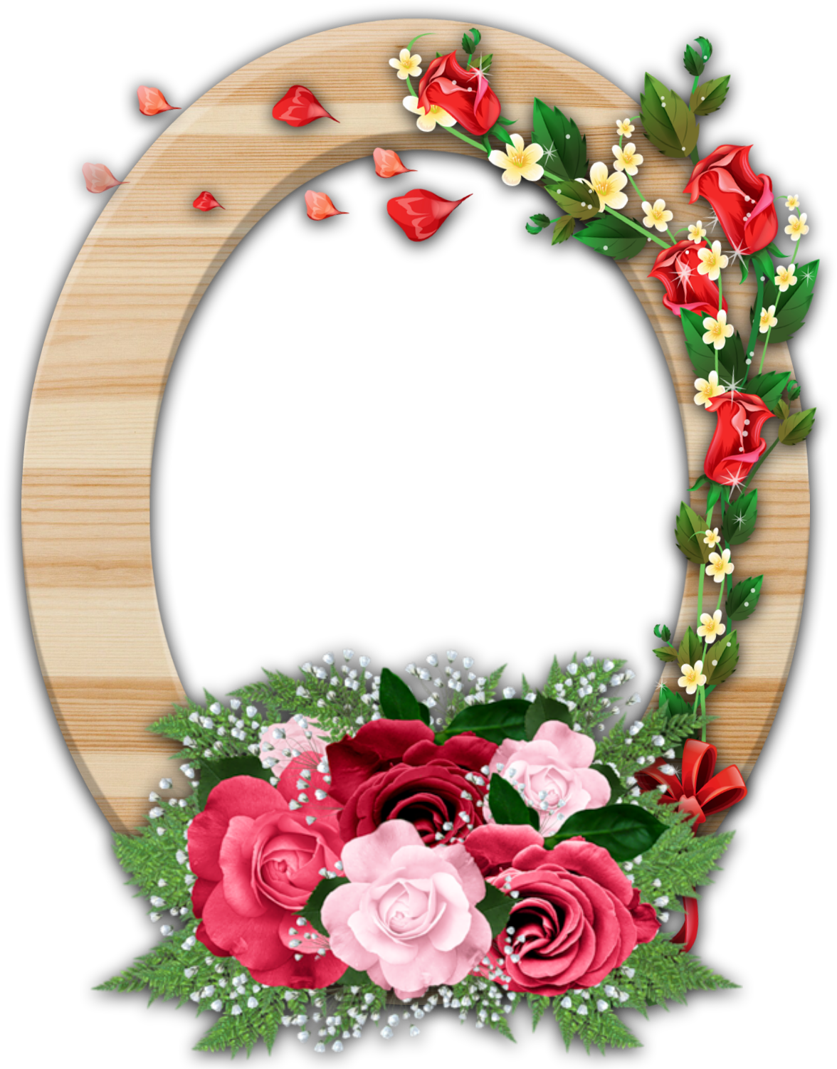 Oval Border Abut Flower Miscellaneous PNG